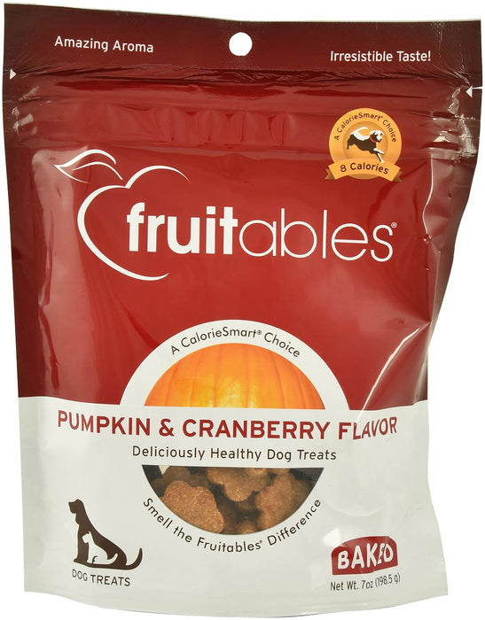 Fruitables Calorie Smart Crunchy Dog Treats, 7 oz - VETFD - Pumpkin/Cranberry - 17