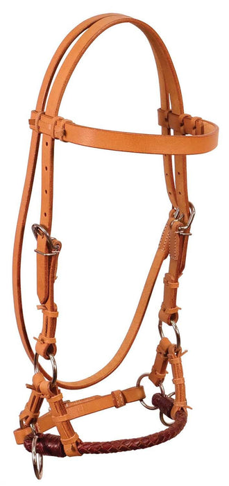 Fully Adjustable Leather Nose Side Pull - Jeffers - Horse Supplies > Horse Tack > Bridles & Headstalls