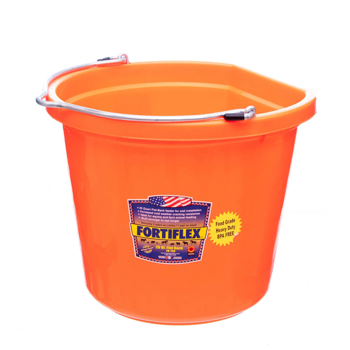 Fortiflex Flatback Bucket, 5 Gallon - Tangerine  