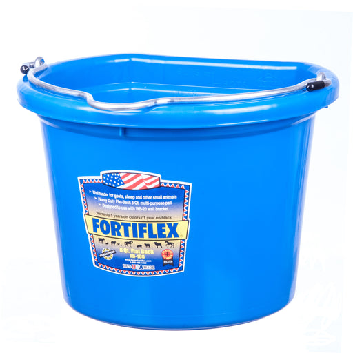 Fortiflex 2 Gallon Flatback Bucket - Blue  