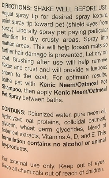 Kenic Neem/Oatmeal Anti-Itch Spray - Neem Oatmeal Anti-Itch Spray, 17 oz  