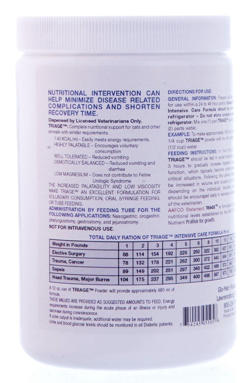 Triage Feline Intensive Care Formula -   