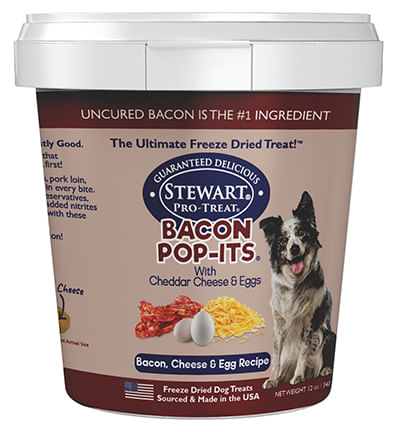 Stewart Pro-Treat Bacon Pop-Its, 12 oz - Bacon/Cheese  