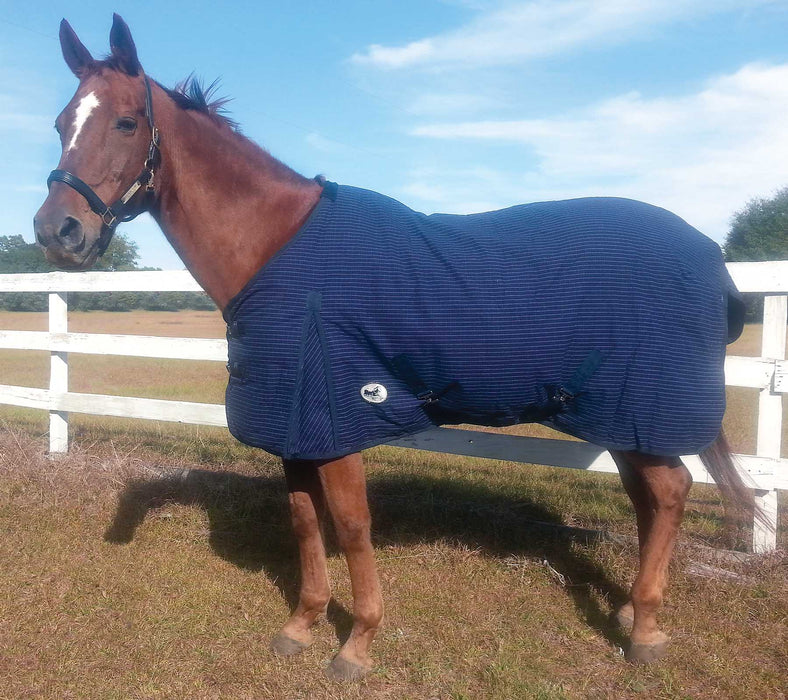 Jeffers Basic Canvas Blanket - Navy/White 75 in 