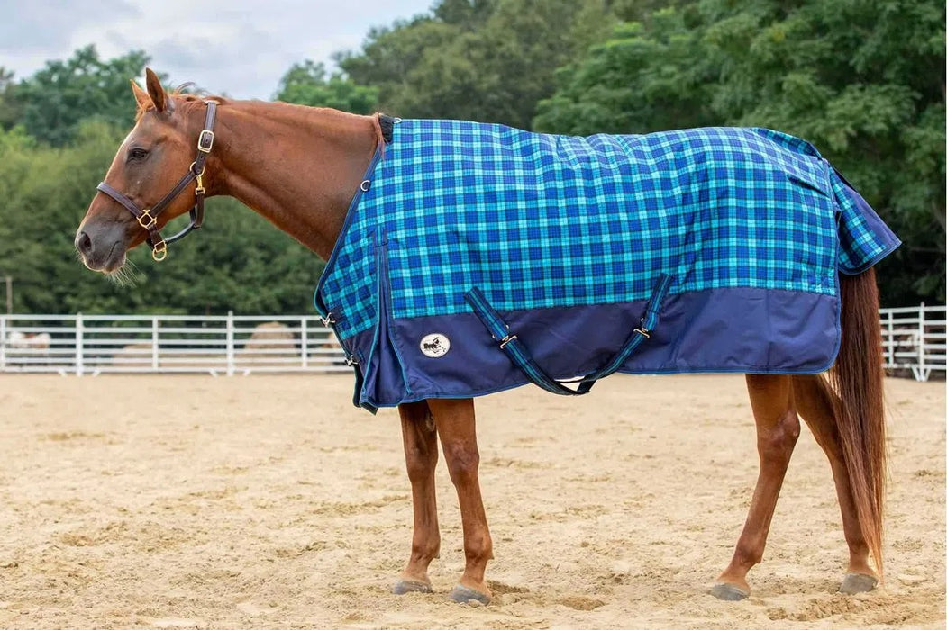 Jeffers Economy  600D "Royal Blue/Teal Plaid" Horse Blanket