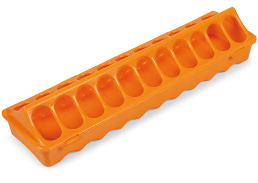 Ground Chicken Feeder, Large - Orange  