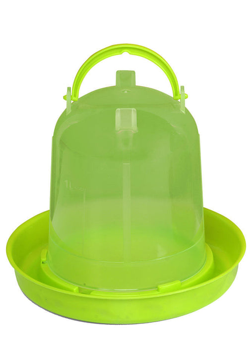 Economy Plastic Chicken Waterer, 1.5 Liters - Lime Green  