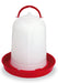 Economy Plastic Chicken Waterer, 1.5 Liters - White/Red  