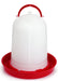 Economy Plastic Chicken Waterer, 3 Liter - White/Red  