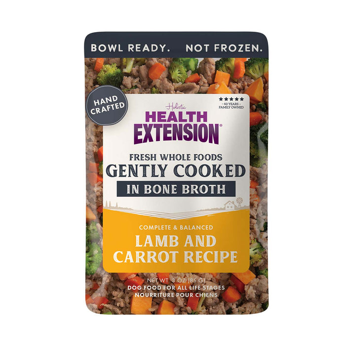 Gently Cooked In Bone Broth Recipe Dog Food Pouches - HE2AY - Lamb & Carrot - 3 oz - 1 Pouch - 14