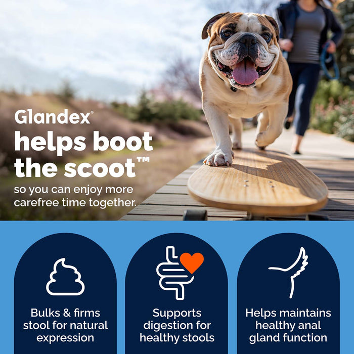 Glandex Advanced Vet Strength Anal Gland Health Soft Chews for Dogs, Duck & Bacon Flavor - VQLB4 - Duck & Bacon - 120 count - 7