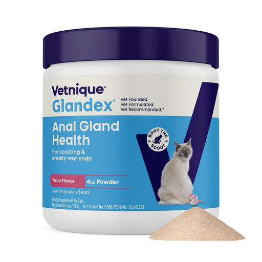 Glandex Anal Gland Health Powder for Cats, Tuna Flavor, 4.0 oz - VQLAV - Tuna - 4 oz - 1