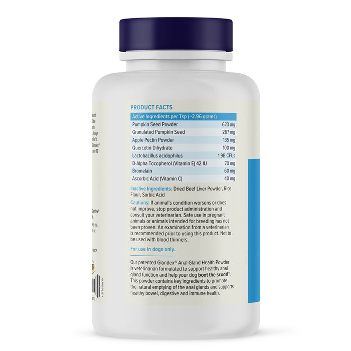 Glandex Anal Gland Health Powder for Dogs, Beef Flavored - VQLAA - 5.5 oz - Beef Liver - 4
