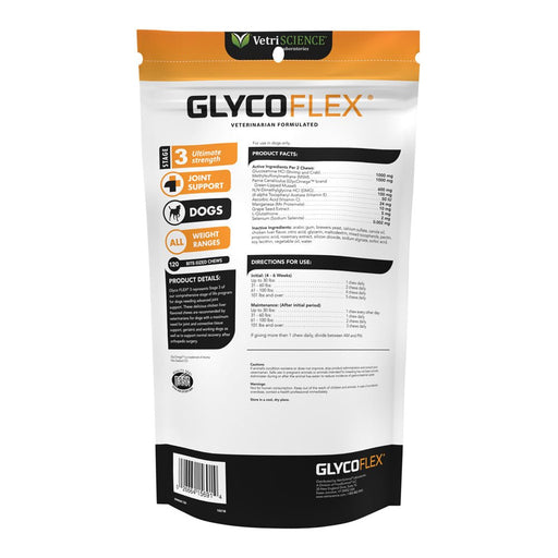 Glyco Flex 3 Joint Support for Dogs, 120 Bite Sized Chews - Jeffers - Animal Health & Wellness > Joint Health