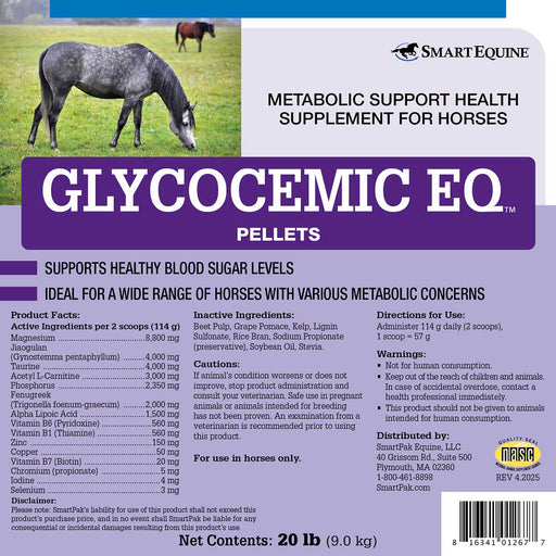 Glycocemic EQ, Metabolic Support for Horses, Pellets - SMACK - 20 lb - 2