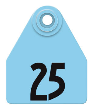 Allflex Global Numbered Ear Tags (Medium), 25 count - Blue 51-75 