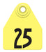 Allflex Global Numbered Ear Tags (Medium), 25 count - Yellow 1-25 