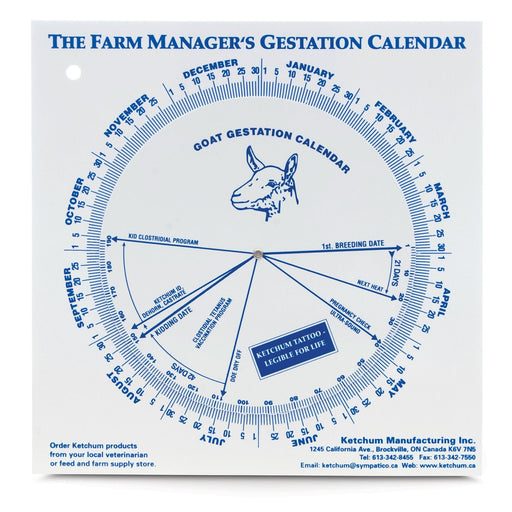 Goat Gestation Wheel - Jeffers - Animal Health & Wellness > Breeding Supplies