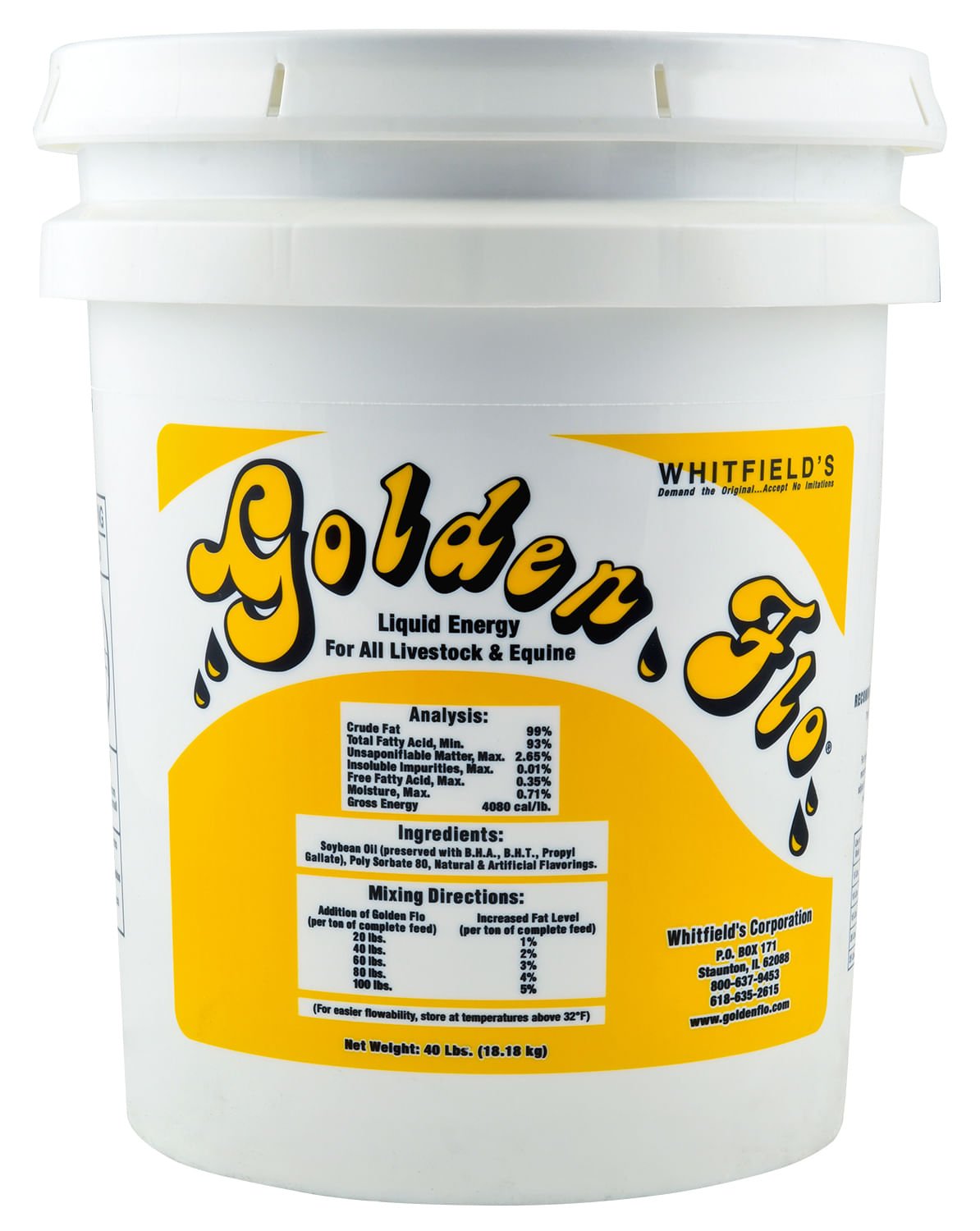 Golden Flo Liquid Energy for Horses and Livestock, 5 gallon — Jeffers