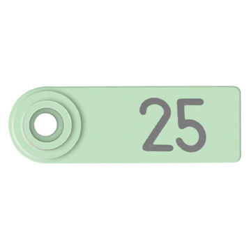 25 Numbered Allflex Sheep/Goat Ear Tags - Green 76-100 