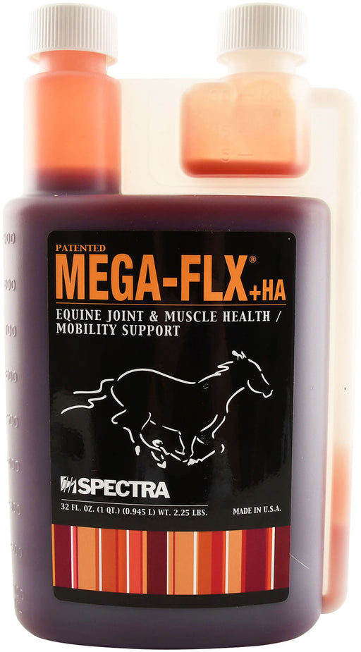 Mega-Flx +HA Equine Joint & Muscle Supplement - Mega-Flx +HA Sore Muscle & Joint Solution, 32 oz  