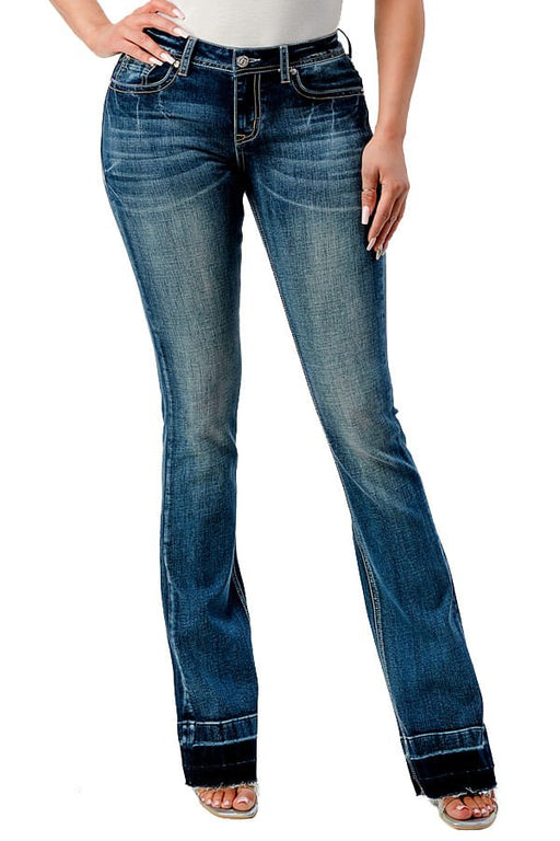 Grace in LA 3D Horse Mid Rise Bootcut Jeans - Jeffers - Women > Women's Clothing > Women's Jeans, Pants, Shorts