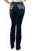 Grace in LA Aztec Embellished Mid Rise Bootcut Jeans - Jeffers - Women > Women's Clothing > Women's Jeans, Pants, Shorts