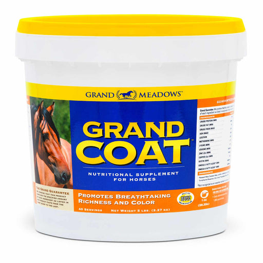 Grand Coat Skin & Coat Powdered Supplement for Horses - 2CFN - 5 lb - 1