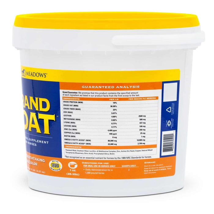 Grand Coat Skin & Coat Powdered Supplement for Horses - 2CFN - 5 lb - 3