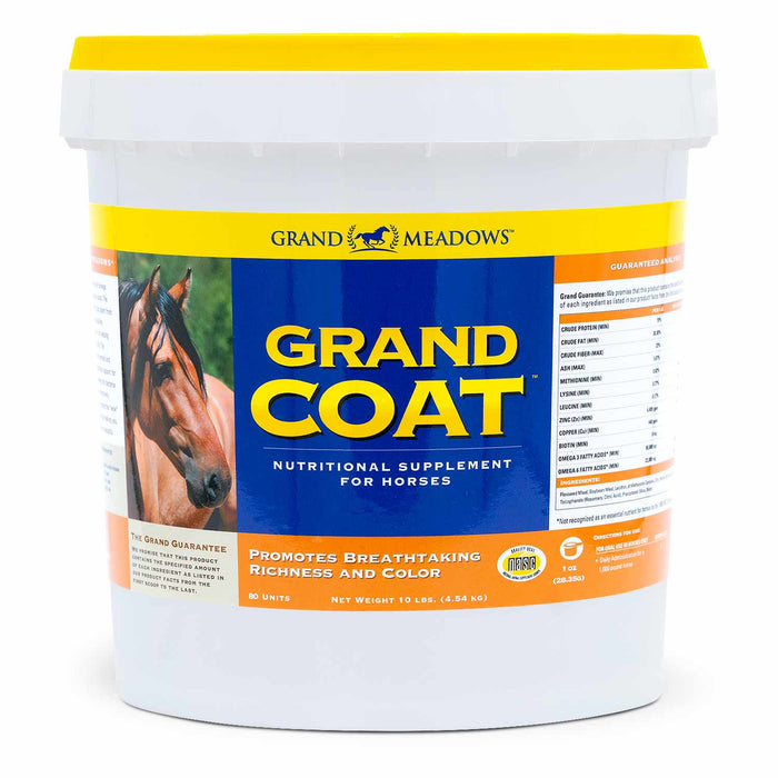 Grand Coat Skin & Coat Powdered Supplement for Horses - 2CFP - 10 lb - 4
