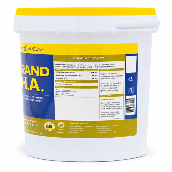 Grand H.A. Hyaluronic Acid Supplement for Joint Support in Horses - 2CDY - 10 lb - 6