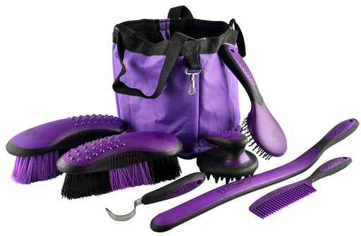 Great Grips Horse Grooming Set with Bag, 7 - piece - Jeffers - Horse Supplies > Horse Grooming > Horse Grooming Combs, Brushes & Mitts