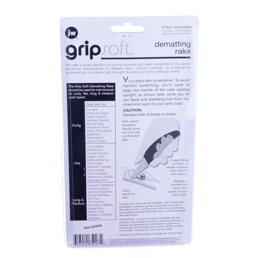 GripSoft Dematting Rake - Jeffers - Animal & Pet Supplies > Pet Grooming > Pet Combs & Brushes