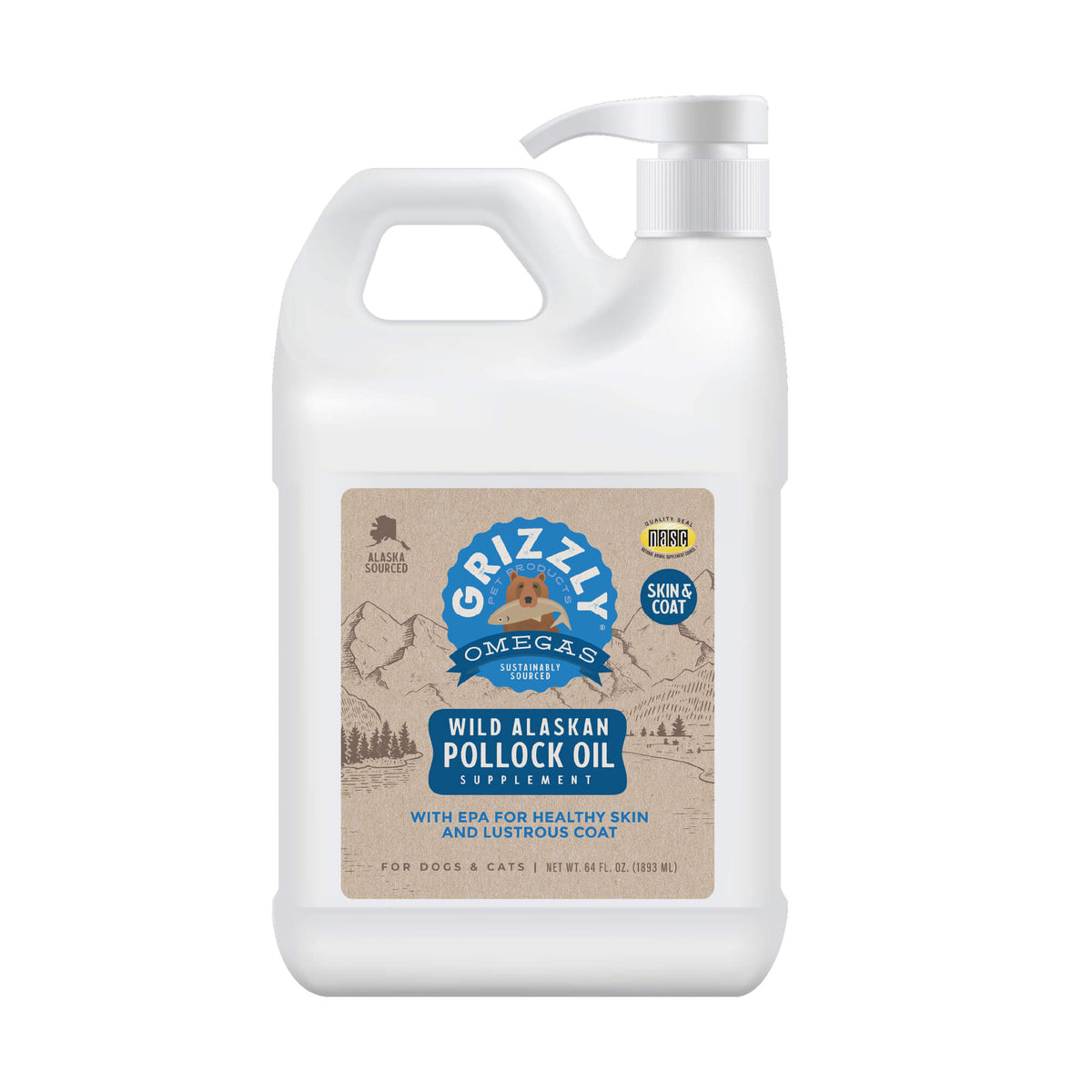 Grizzly Pollock Oil Food Supplement for Dogs — Jeffers