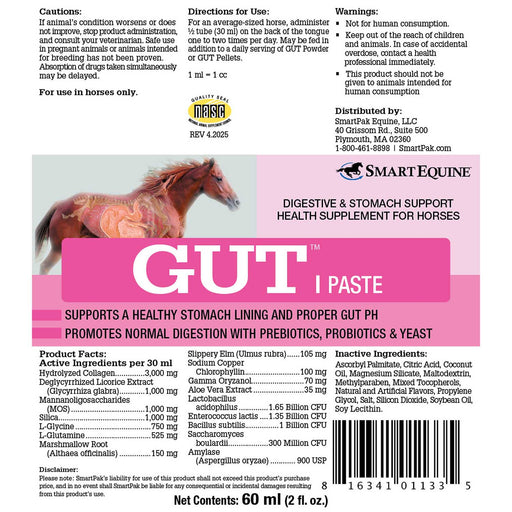 GUT Digestive Support for Horses, Paste - SMACZ - 60 mL - 2