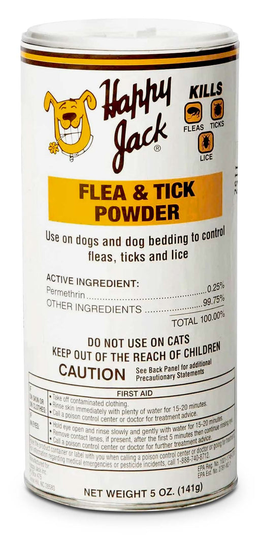 Happy Jack Flea & Tick Powder, 5 oz -   