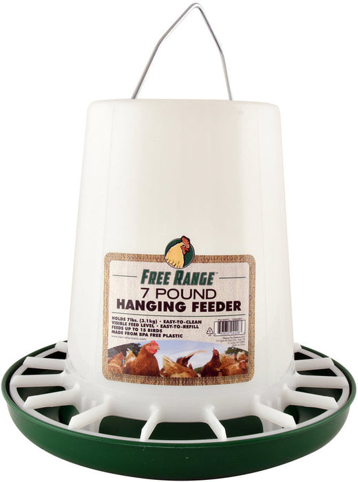 Poly Hanging Chicken Feeders - Poly Hanging Chicken Feeder, 7 lb  