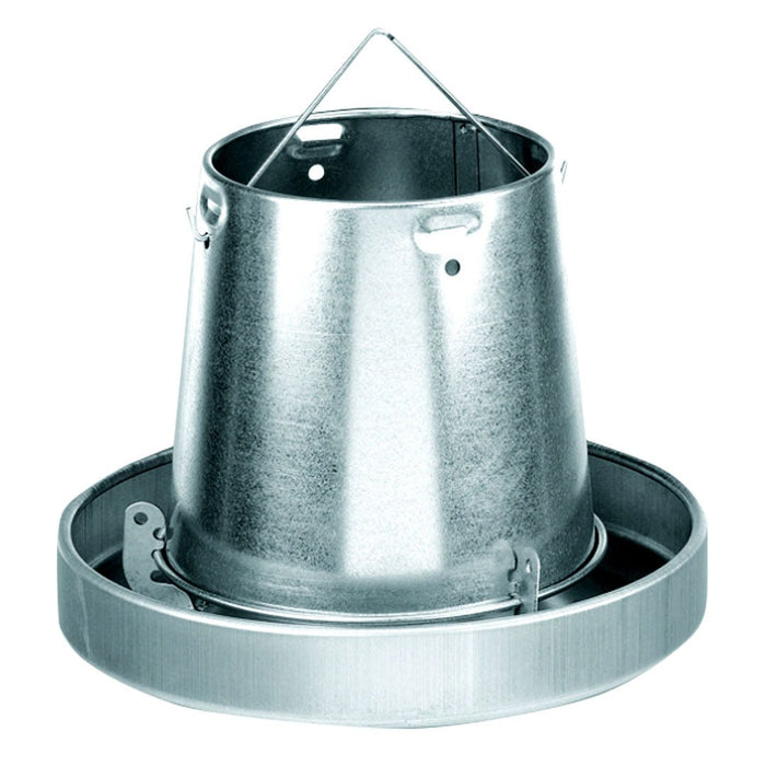 Hanging Galvanized Metal Chicken Feeder & Accessories - GAUCM - 11 lb Galvanized Metal Feeder - 6