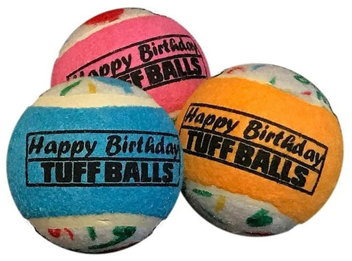 Happy Birthday Tuff Balls - Jeffers - Dog Supplies > Dog Toys