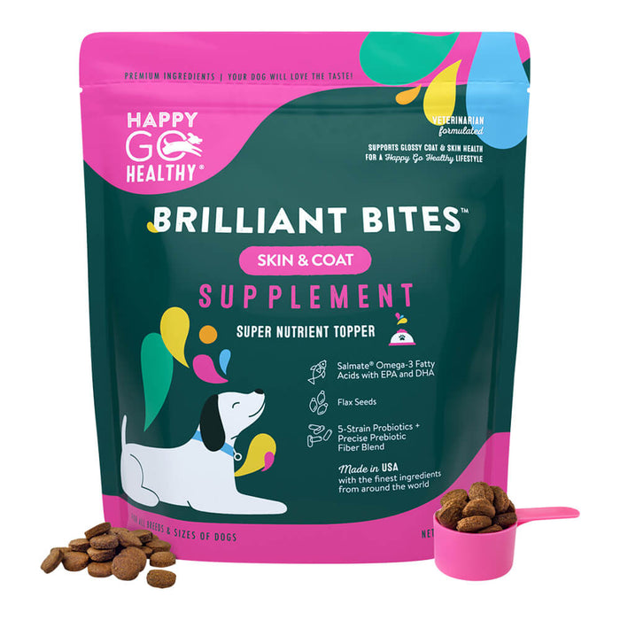 Happy Go Healthy Skin and Coat Supplement for Dogs - Jeffers - Animal Health & Wellness > Vitamins & Supplements