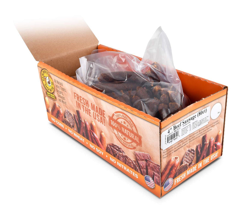 Happy Howie's Sausage Links, 4" - HH1S4 - Beef - 80 count - 6