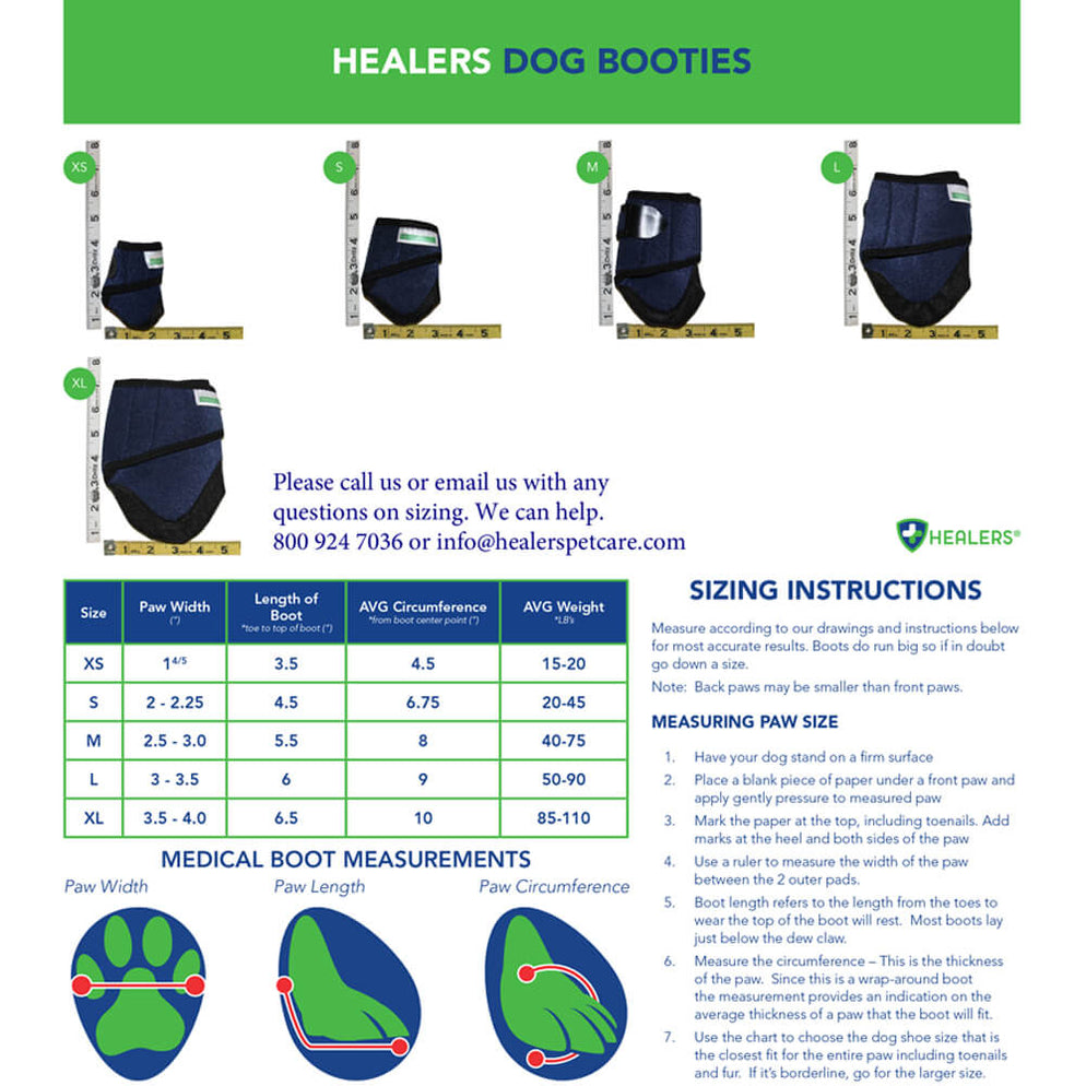 Medical Dog Boots (Box Set of 2 boots & 2 Gauze Pads) by Healers — Jeffers