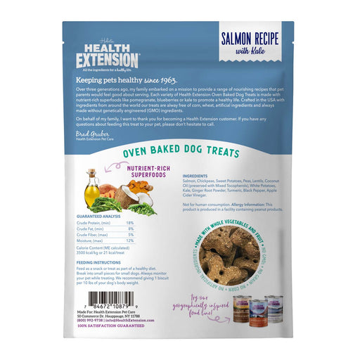 Health Extension Grain - Free Oven Baked Dog Treats, 6 oz - HE2AK - 6 oz - Salmon & Kale - 2
