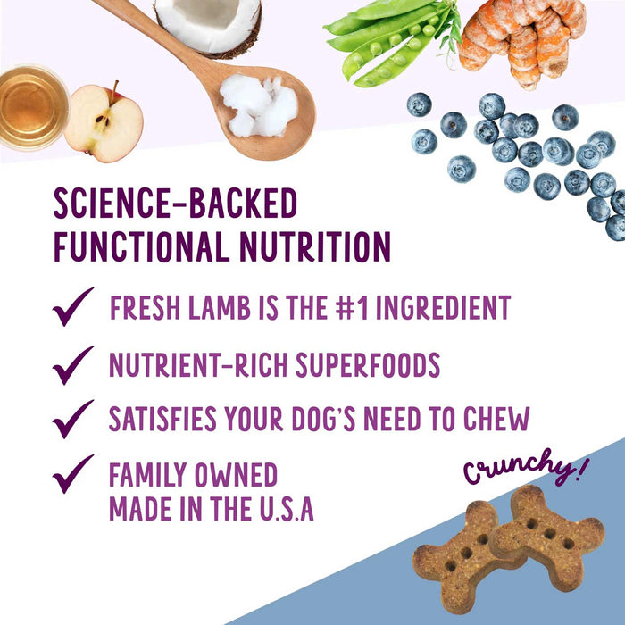Health Extension Grain - Free Oven Baked Dog Treats, 6 oz - HE2AL - 6 oz - Lamb & Blueberries - 10