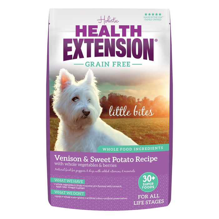 Health Extension Grain - Free Venison Little Bites Small Breed Dry Dog Food - HE2W - Venison & Sweet Potato - 3.5 lb - 1