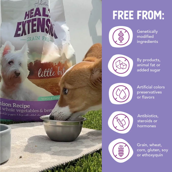 Health Extension Grain - Free Venison Little Bites Small Breed Dry Dog Food - HE2W - Venison & Sweet Potato - 3.5 lb - 6