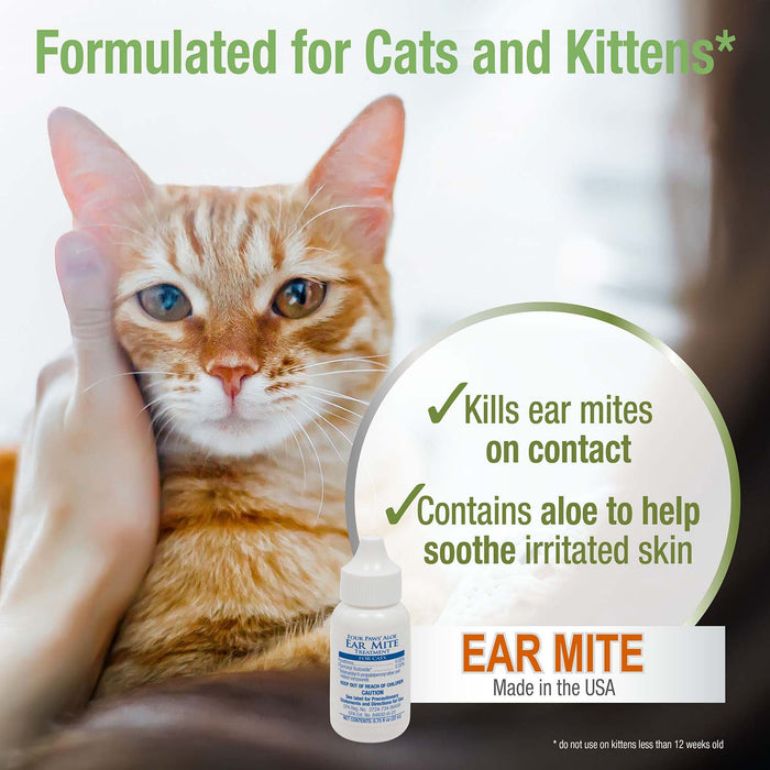 Healthy Promise Aloe Ear Mite Treatment For Cats, 0.75 oz - Jeffers - Animal Health & Wellness > Ear Care