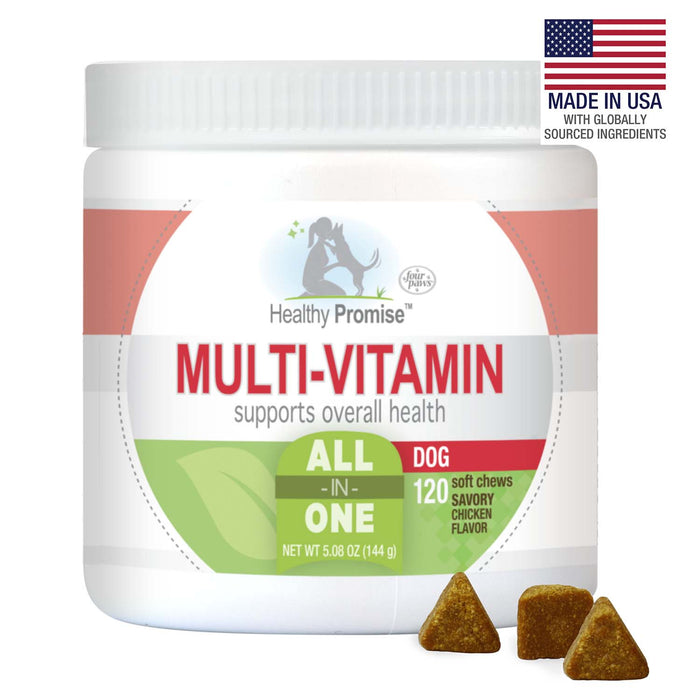 Healthy Promise Dog Multivitamin Soft Chews, Savory Chicken, 120 ct - Jeffers - Animal Health & Wellness > Vitamins & Supplements