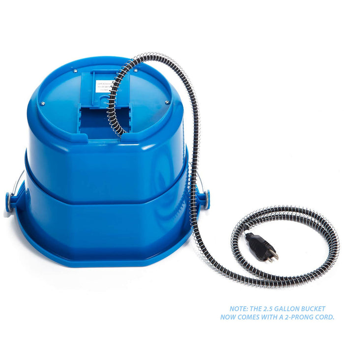 Heated Flat - Back Bucket with Built - in Thermostat - ANA1 - 2.5 gallons - 5