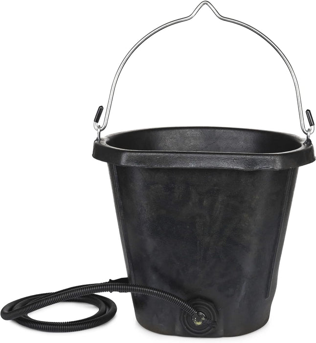 Heated Flat - Back Rubber Bucket - Jeffers - Farm & Ranch Supplies > Livestock Feeders & Waterers